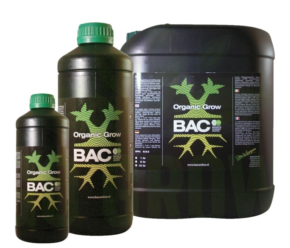 Engrais Croissance BAC Organic Grow 500ml - Nutriments Biologiques Pour Plantes